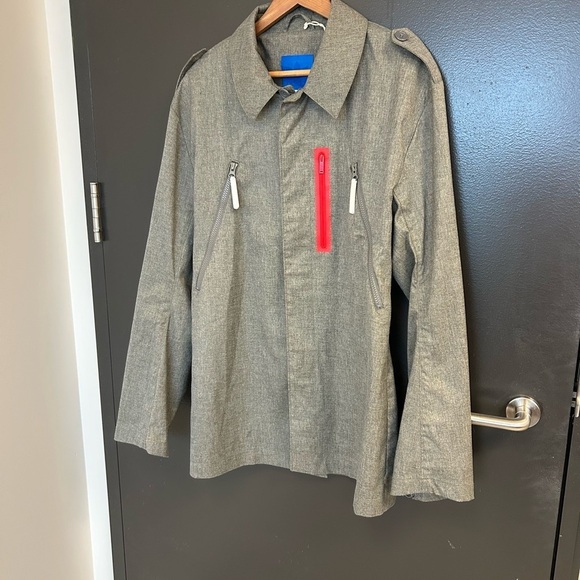 adidas Originals Gray L coat new with partial tag (not actual full tag but.new) - Picture 2 of 13